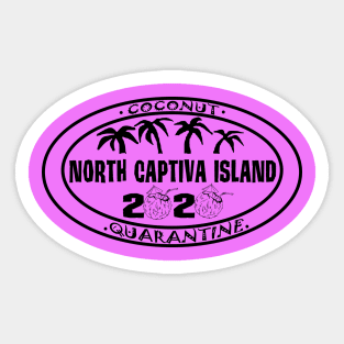 Coconut Quarantine  -  North Captiva Island Logo Sticker